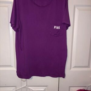 PINK Victoria's Secret Purple Short Sleeve Tee